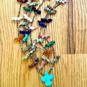 Amazing American Indian fetish necklace